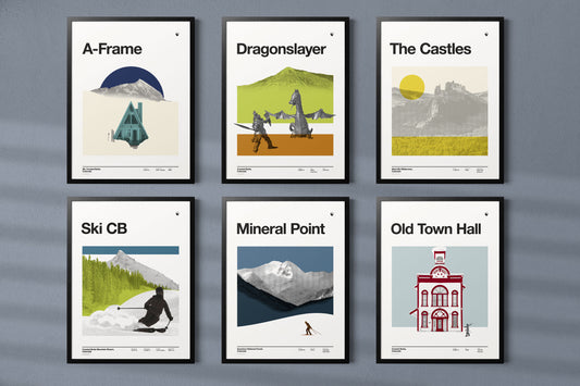 Mid-Century Mod Crested Butte Posters