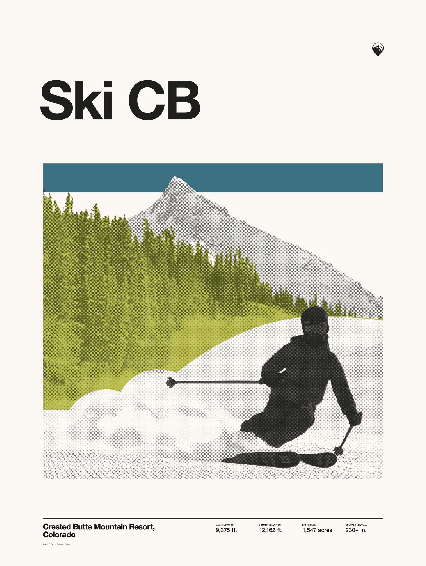 Mid-Century Mod Crested Butte Posters