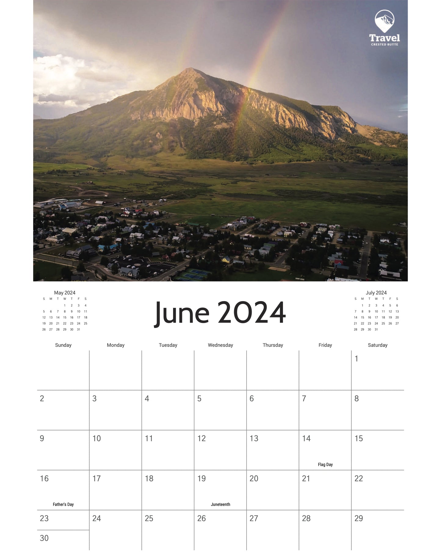 2024 Travel Crested Butte Calendar